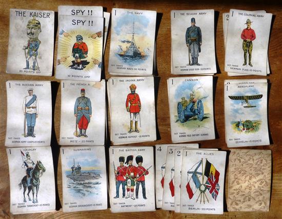 A 1915 World War I card game of SPY by Valentine & Son, Dundee.